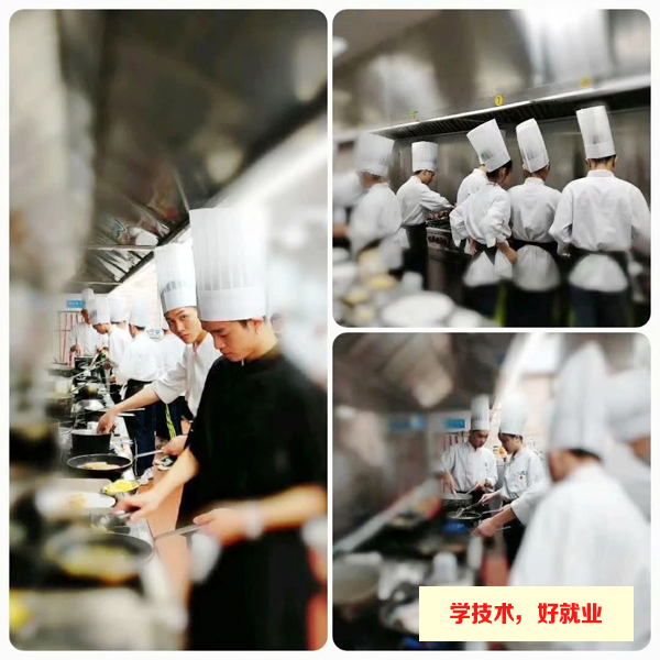广州白云工商技师学院烹饪专业课堂